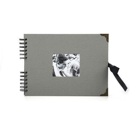 2 PCS DIY Hand-Adhesive Horizontal Photo Album Specification: Gray-garmade.com