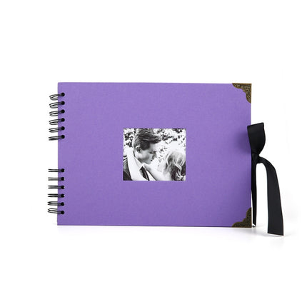 2 PCS DIY Hand-Adhesive Horizontal Photo Album Specification: Purple-garmade.com