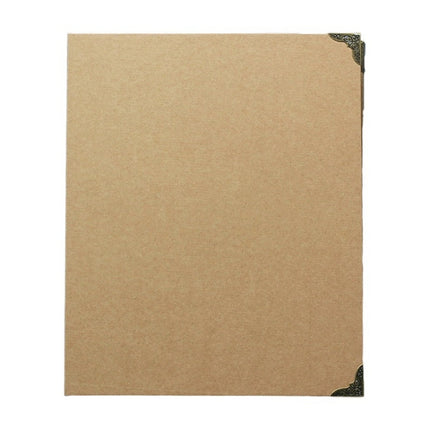 Party Birthday Gift Classmate Album Kraft Paper Cover Photo Album Book, Specification: 10 A4 White Cards + 10 A4 Pockets(Brown Blank)-garmade.com