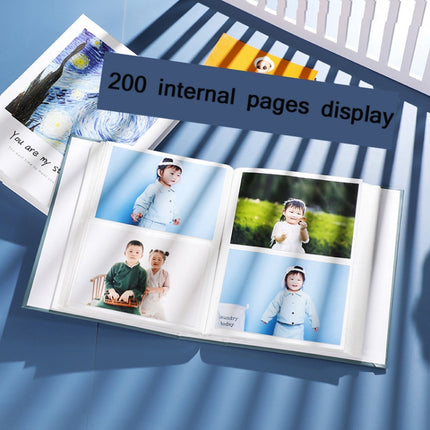 4 PCS Family Large-Capacity Interstitial Album Book Photo Studio Photo Storage Book, Specification: Laminated 5 inch 100 Sheets(Cat Palm)-garmade.com