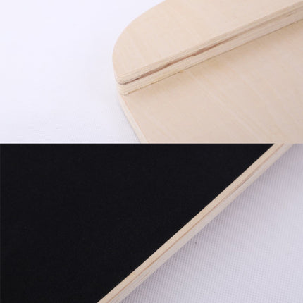 Surfing Ski Balance Board Roller Wooden Yoga Board, Specification: 03A Black Sand-garmade.com