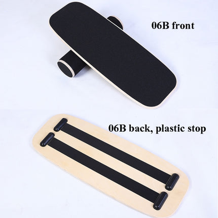 Surfing Ski Balance Board Roller Wooden Yoga Board, Specification: 06B Black Sand-garmade.com