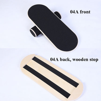 Surfing Ski Balance Board Roller Wooden Yoga Board, Specification: 04A Black Sand-garmade.com