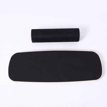 Surfing Ski Balance Board Roller Wooden Yoga Board, Specification: 04A Black Sand-garmade.com