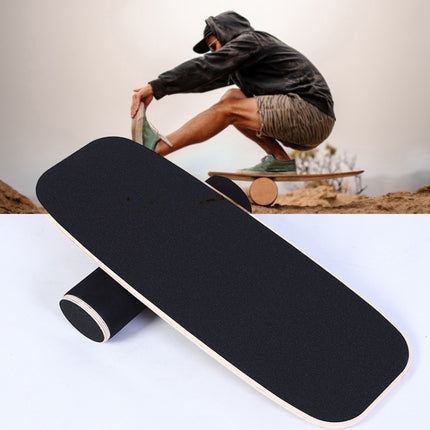 Surfing Ski Balance Board Roller Wooden Yoga Board, Specification: 06A Black Sand-garmade.com