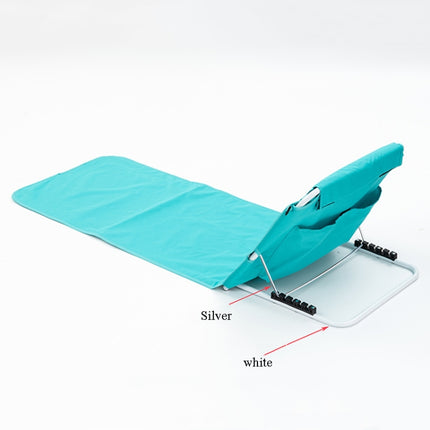 Outdoor Portable Folding Sitting And Reclining Dual-Purpose Chair Fishing Chair Outdoor Camping Recliner Lunch Break Chair, Spec: Single Layer Oxford Cloth (Water Blue)-garmade.com