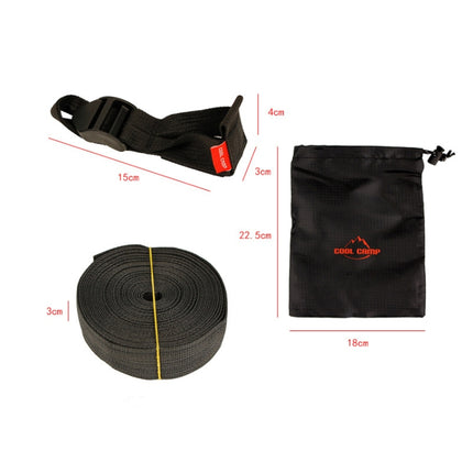 COOL CAMP CF-711 Pyramid Tent Pole Retainer Tent Accessories Canopy Pole Fixed Adjustment Buckle(Black)-garmade.com