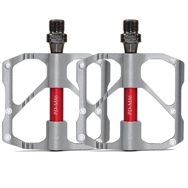 1 Pair PROMEND Mountain Bike Road Bike Bicycle Aluminum Pedals(PD-M86 Titanium)-garmade.com
