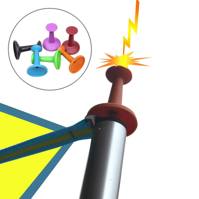 4 PCS Outdoor Canopy Pole Rubber Sleeve Camping Tent Canopy Accessories Protective Plastic Cap, Random Color Delivery-garmade.com