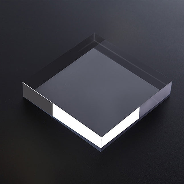 Square 12x12x1.5cm Transparent Acrylic Geometric Photo Props Photography Background Plate Ornaments-garmade.com