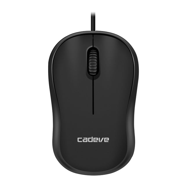 3 PCS Cadeve M220 3 Keys USB Wired Fashion Portable Mouse(Black)-garmade.com