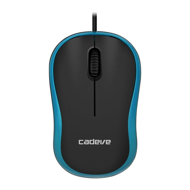 3 PCS Cadeve M220 3 Keys USB Wired Fashion Portable Mouse(Black Blue)-garmade.com