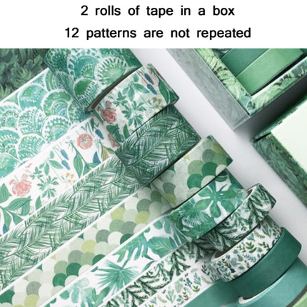 2 Packs Antique And Paper Tape Hand Account DIY Decoration Material, Colour: Green Mint-garmade.com