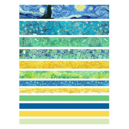 2 Packs Antique And Paper Tape Hand Account DIY Decoration Material, Colour: Van Gogh Impression-garmade.com