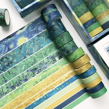 2 Packs Antique And Paper Tape Hand Account DIY Decoration Material, Colour: Van Gogh Impression-garmade.com