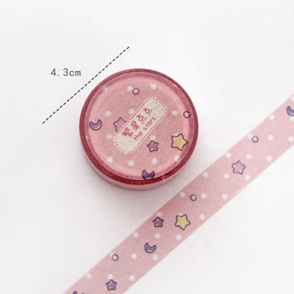 10 Rolls 8689 Pocket And Paper Tape DIY Diary Decoration Tape(Heart Powder)-garmade.com