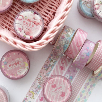 10 Rolls 8689 Pocket And Paper Tape DIY Diary Decoration Tape(Girl Plaid)-garmade.com