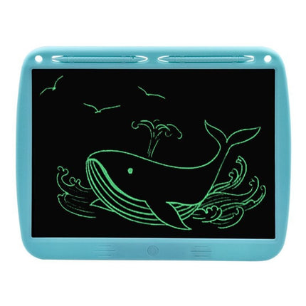 15inch Charging Tablet Doodle Message Double Writing Board LCD Children Drawing Board, Specification: Monochrome Lines (Blue)-garmade.com