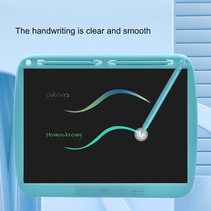 15inch Charging Tablet Doodle Message Double Writing Board LCD Children Drawing Board, Specification: Blue Colorful Lines (Blue)-garmade.com