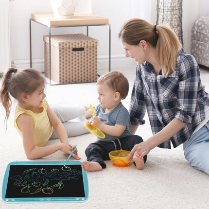 15inch Charging Tablet Doodle Message Double Writing Board LCD Children Drawing Board, Specification: Blue Colorful Lines (Blue)-garmade.com