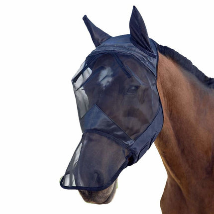 Summer Anti-Mosquito Breathable And Comfortable Horse Mask M(Black)-garmade.com