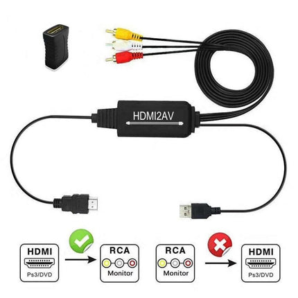 RL-HTAL1 HDMI to AV Converter Specification： Male to Male Confinement + HDMI Converter-garmade.com