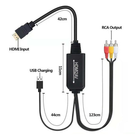 RL-HTAL1 HDMI to AV Converter Specification： Male to Male Confinement + HDMI Converter-garmade.com