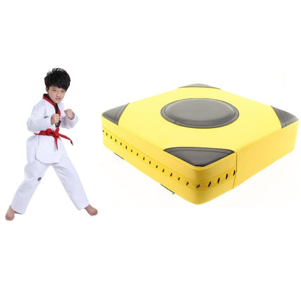 Two-color Imitation Leather Square Thickened Boxing Training Wall Target, Specification: 40x40x10 (Regular)(Yellow Black)-garmade.com