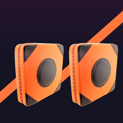 Two-color Imitation Leather Square Thickened Boxing Training Wall Target, Specification: 40x40x10 (Magic Stickers)(Orange Black)-garmade.com