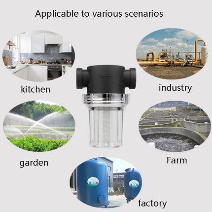 Water Pipe Front Plastic Filter Garden Irrigation Water Purifier, Specification: 4 Points Interface 40 Mesh-garmade.com