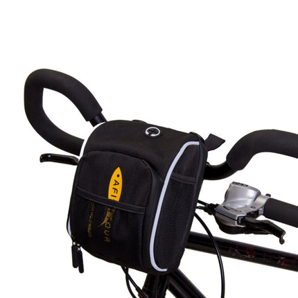 AFISHTOUR FB2042 Outdoor Sports Bicycle Front Package Waterproof Bike Head Bag(Yellow)-garmade.com