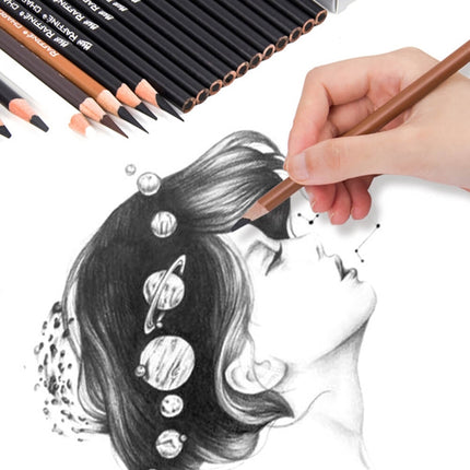1 Box Marco Pencil Sketch Brush Art Painting Tool, Style: 7010 Black Medium Carbon-garmade.com