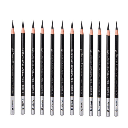 1 Box Marco Pencil Sketch Brush Art Painting Tool, Style: 7010 Black Hard Carbon-garmade.com