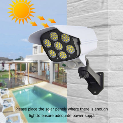Solar Sensor LED Wall Light Simulation Surveillance Camera Glare Anti-Thief Street Lamp, Style: Remote Control (42LED)-garmade.com