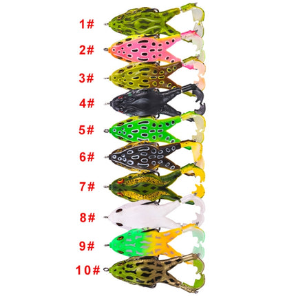 2 PCS Rotating Leg Thunder Frog Simulation Road Sub-Soft Bait, Specification: Small 7.5cm 8.5g(10)-garmade.com