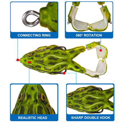 2 PCS Rotating Leg Thunder Frog Simulation Road Sub-Soft Bait, Specification: Small 7.5cm 8.5g(4)-garmade.com