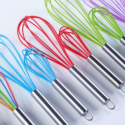 10 PCS Silicone Egg Beater Home Egg Mixer Kitchen Gadgets Cream Baking Tools, Colour: 12 inch Colorful-garmade.com