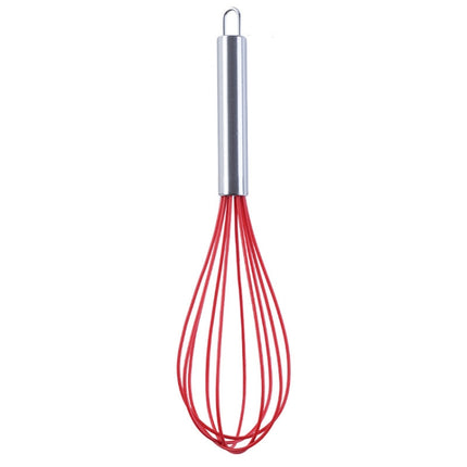 10 PCS Silicone Egg Beater Home Egg Mixer Kitchen Gadgets Cream Baking Tools, Colour: 12 inch Red-garmade.com