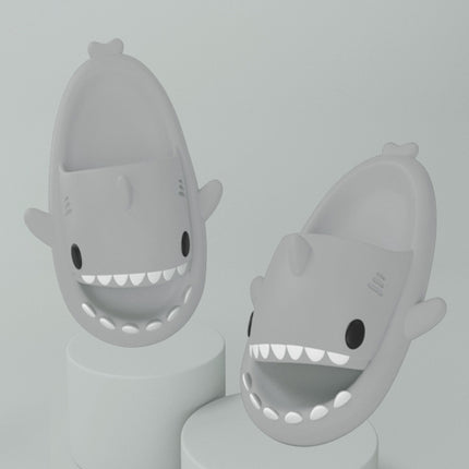 Shark Summer Couple Slippers Room EVA Cute Cartoon Sandals, Size: 36/37(Gray)-garmade.com