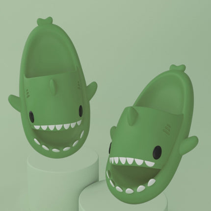Shark Summer Couple Slippers Room EVA Cute Cartoon Sandals, Size: 36/37(Dark Green)-garmade.com