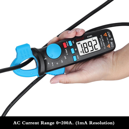 BSIDE ACM81 Digital Clamp Meter Auto-Rang 1mA Accuracy 200A Current DC AC Multimeter(Black)-garmade.com