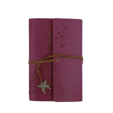 2 PCS Skirts Beauty Hand Account Book Diary Book Retro Notepad, Cover color: Large Wine Red-garmade.com