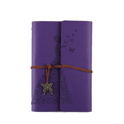 2 PCS Skirts Beauty Hand Account Book Diary Book Retro Notepad, Cover color: Large Purple-garmade.com