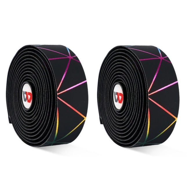1 Pair WEST BIKING YP0804059 Road Bike Color Line Bar Belt PU Non-Slip Riding Bar Belt(Black Color)-garmade.com
