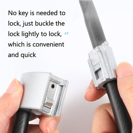 WEST BIKING YP0705066 Lengthen Steel Cable Lock Motorcycle Mountain Bike Bicycle Anti-Theft Lock(Cable Lock)-garmade.com