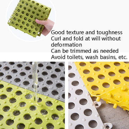 4 PCS Bathroom Anti-Slip Mat Shower Room Splicing Ground Pad, Size: 30x30cm(Green)-garmade.com