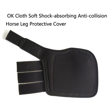 A Pair High Elastic OK Cloth Soft Shock-Absorbing Anti-Collision Horse Leg Protective Cover Protection Straps Horse Protective Gear-garmade.com