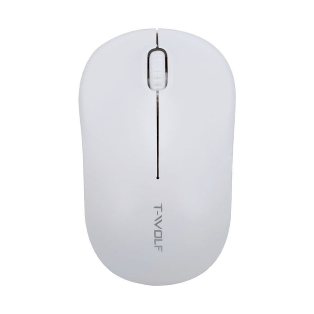 T-WOLF Q4 3 Keys 2.4GHz Wireless Mouse Desktop Computer Notebook Game Mouse(White)-garmade.com