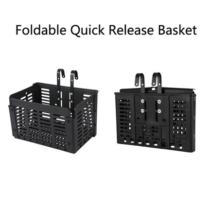 WEST BIKING Bicycle Basket Foldable Quick Release Basket Portable Food Basket-garmade.com