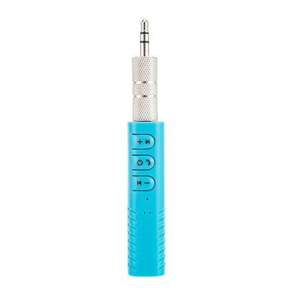 H-139 3.5mm Lavalier Bluetooth Audio Receiver with Metal Adapter(Blue)-garmade.com